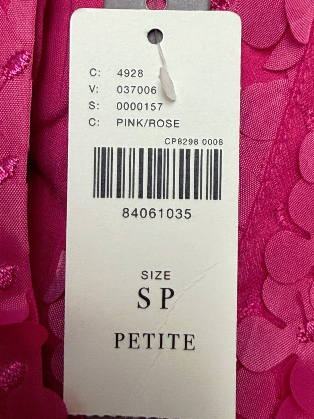 Anthropologie The Somerset Mini Pink Dress Floral Appliqué Edition Small P - Picture 6 of 12